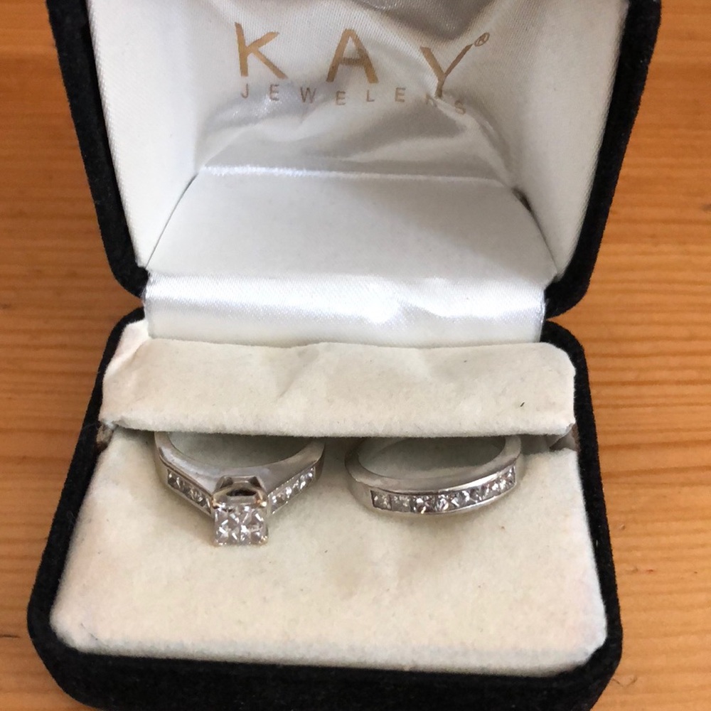 Kay Jewelers 14k white gold quad engagement set